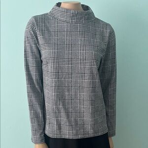 Banana Republic Black and White Plaid Top